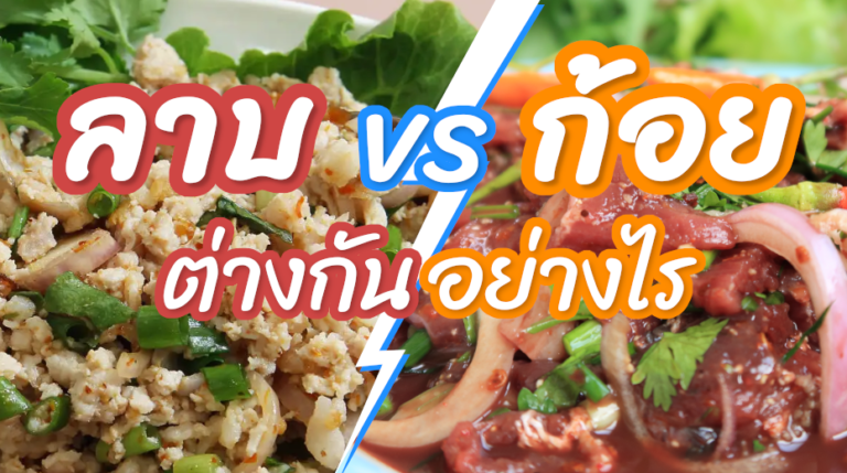 ลาบ ก้อย ต่างกันอย่างไร
