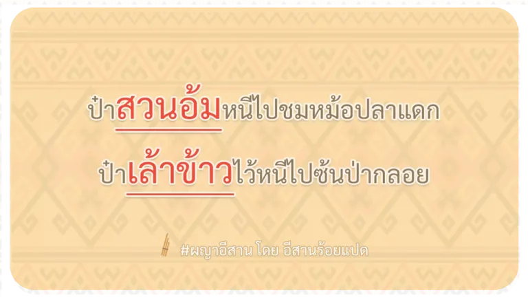ผญา-ป๋าสวนอ้มหนีไปชมหม้อปลาแดก