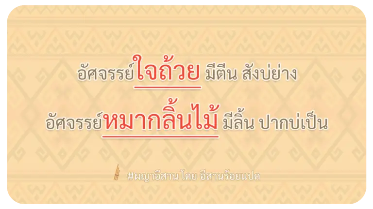 ผญา-อัศจรรย์ใจถ้วย-มีตีน-สังบ่ย่าง