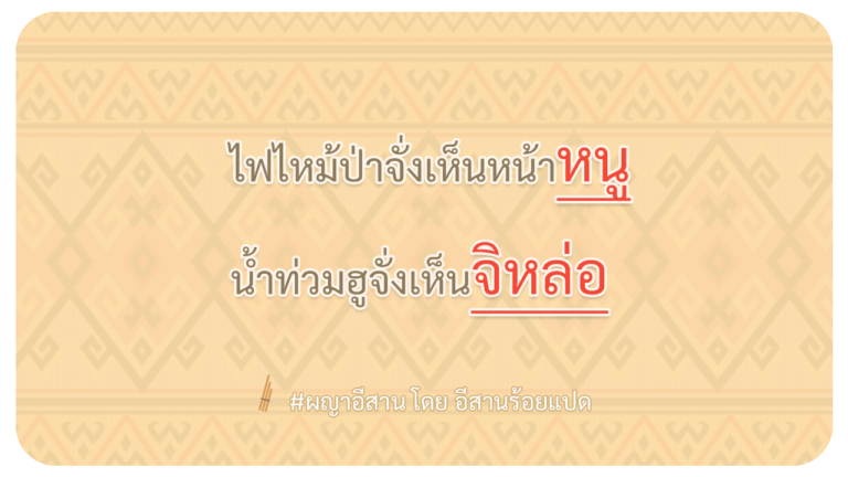 ผญา-ไฟไหม้ป่าจั่งเห็นหน้าหนู